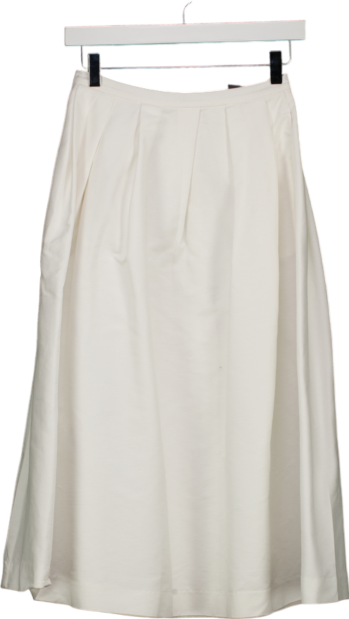 H&M White Circular Skirt UK 6