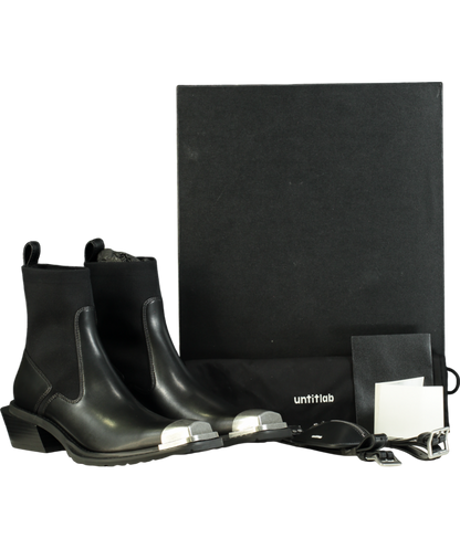 Untitlab Black Metal Cap Hitch Boot UK 8 EU 41 👠