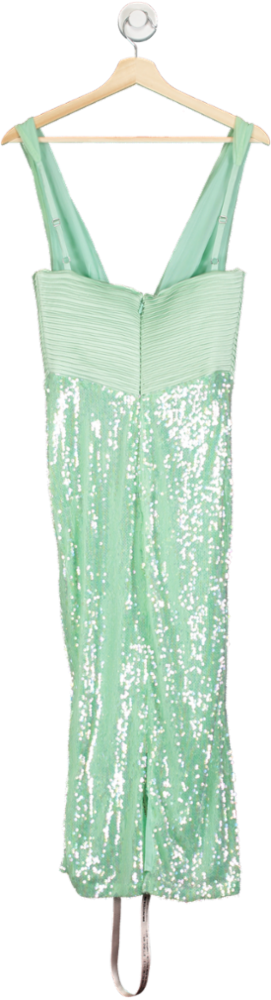 House of CB Mist Green Thalia Sequin Midi Dress Size S