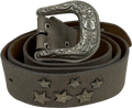 s.pa Grey Star Embossed Waist Belt One Size