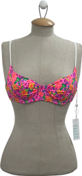 Frankies Bikinis Multicoloured Premium Dean Bikini Top In Daisy Pond UK XS