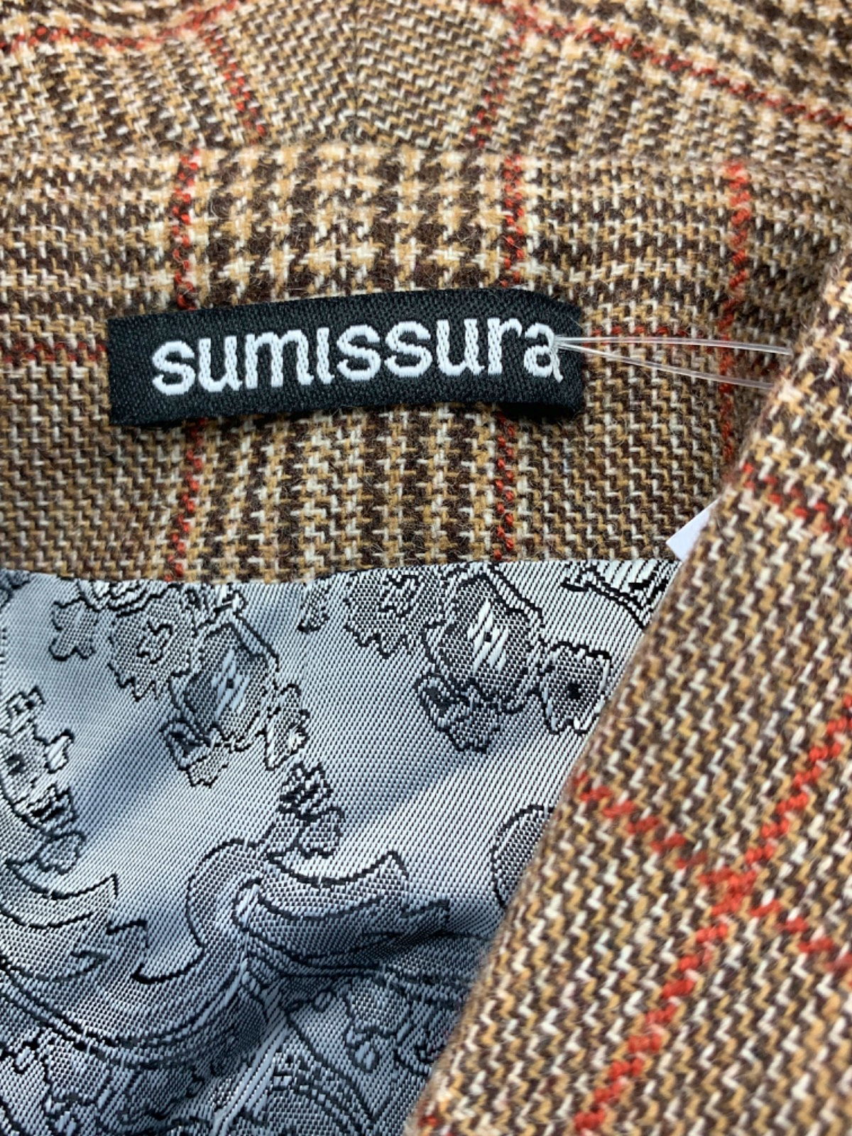 Sumissura Beige and Red Checked Blazer UK XS/S