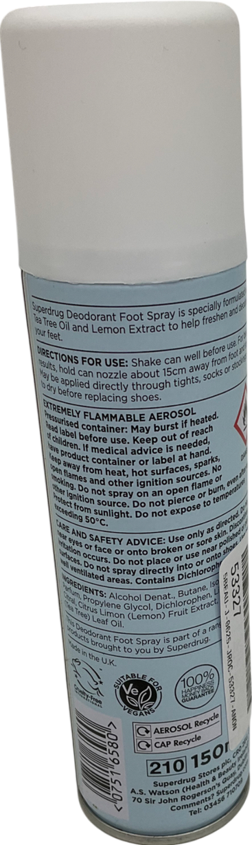 Superdrug Foot Deodorant 150 ml