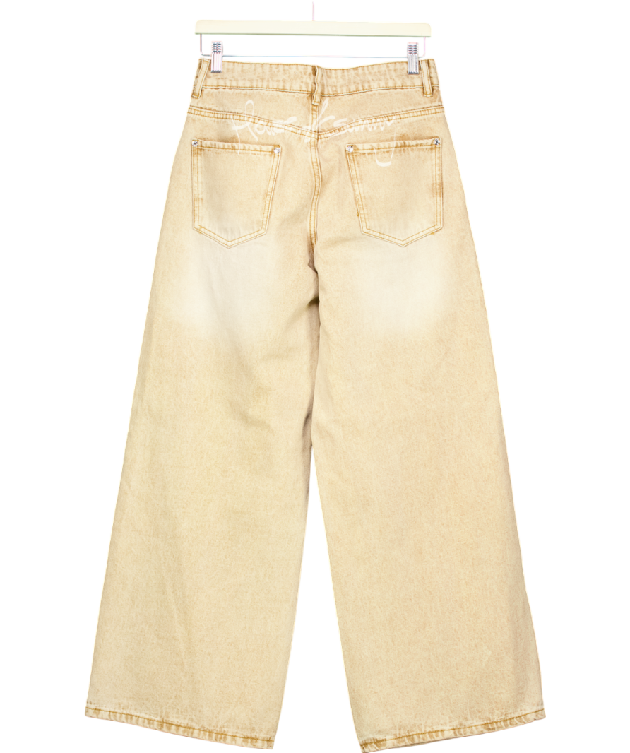 HOUSE OF SUNNY Brown Wide Leg Jeans Volume 23 UK XS
