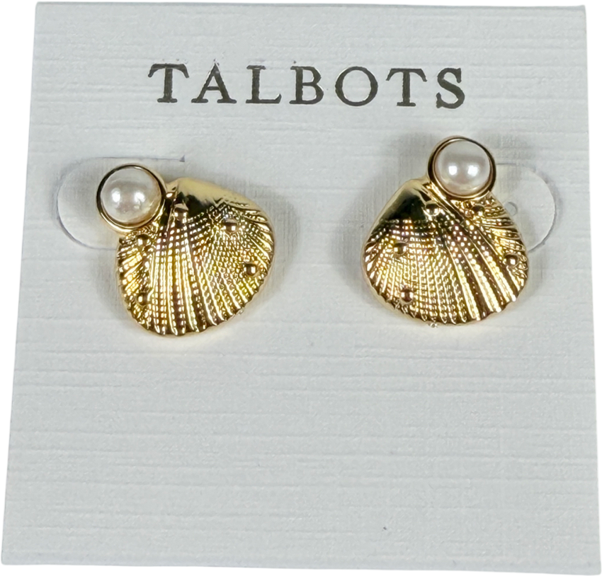 Talbots Metallic Seabrook Shell Earrings