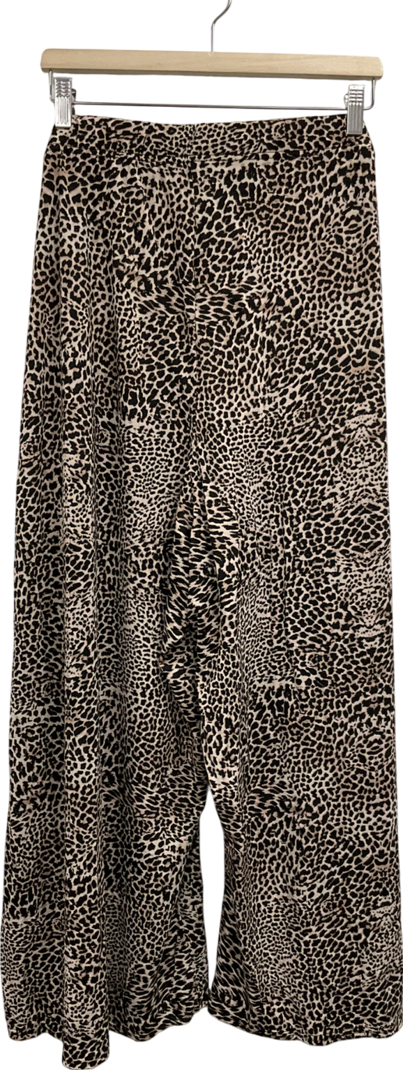 Limited Collection Brown Leopard Print Plus Size Trousers UK 28