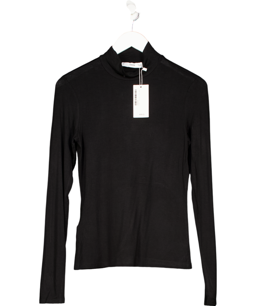 MANGO Black Turtleneck Long Sleeved T-shirt UK M