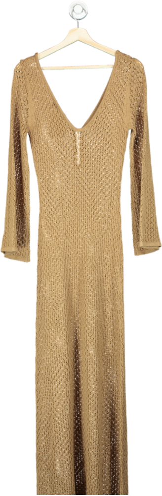 ANEWSTA Khaki Knitted Dress UK L