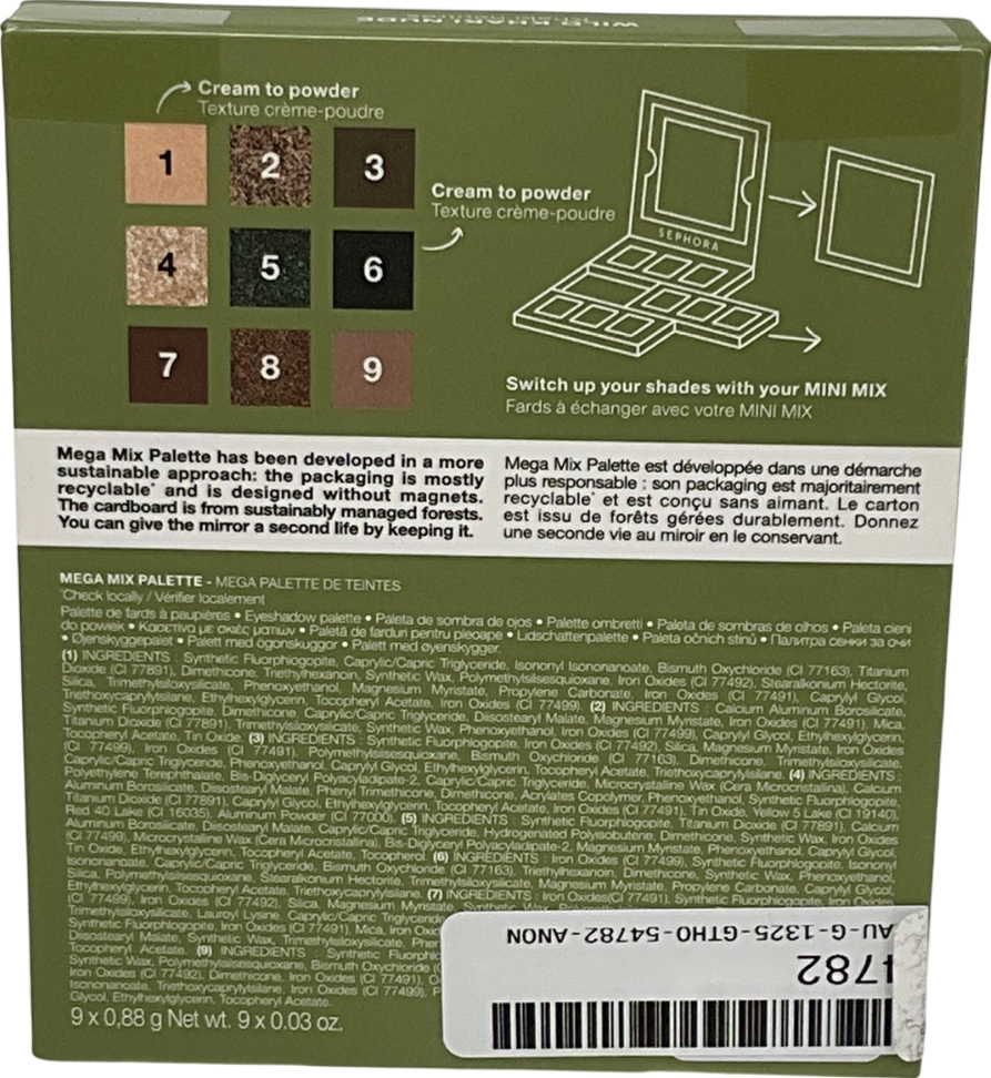 sephora Mega Mix Palette Wild Khaki 7g