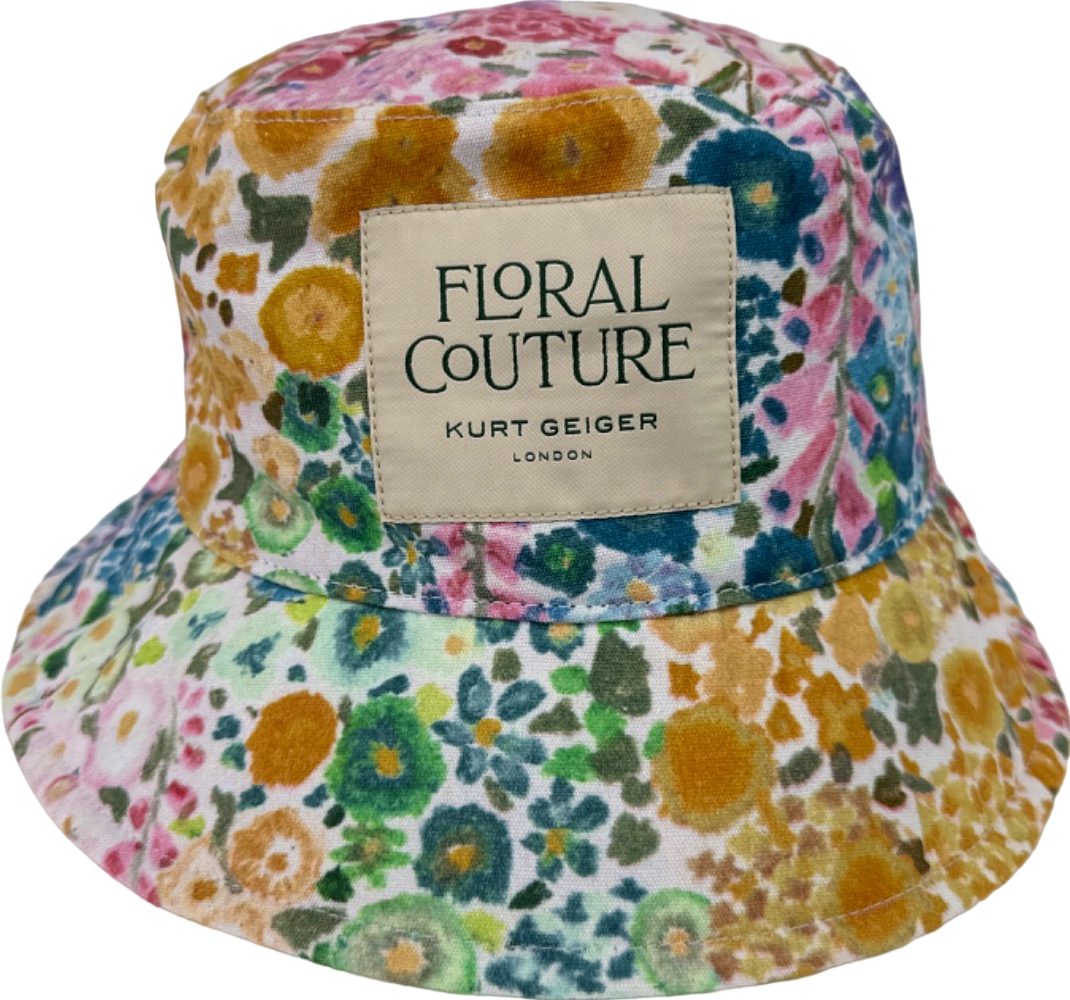 Kurt Geiger Multicolour Floral Couture Bucket Hat UK ONESIZE