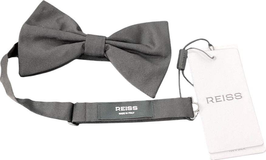 REISS Grosgrain Silk Bow Tie In Black One Size