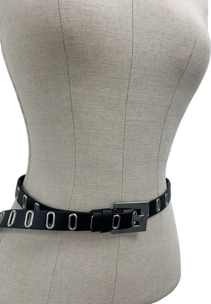 Rag & Bone Black River Suede Belt One Size