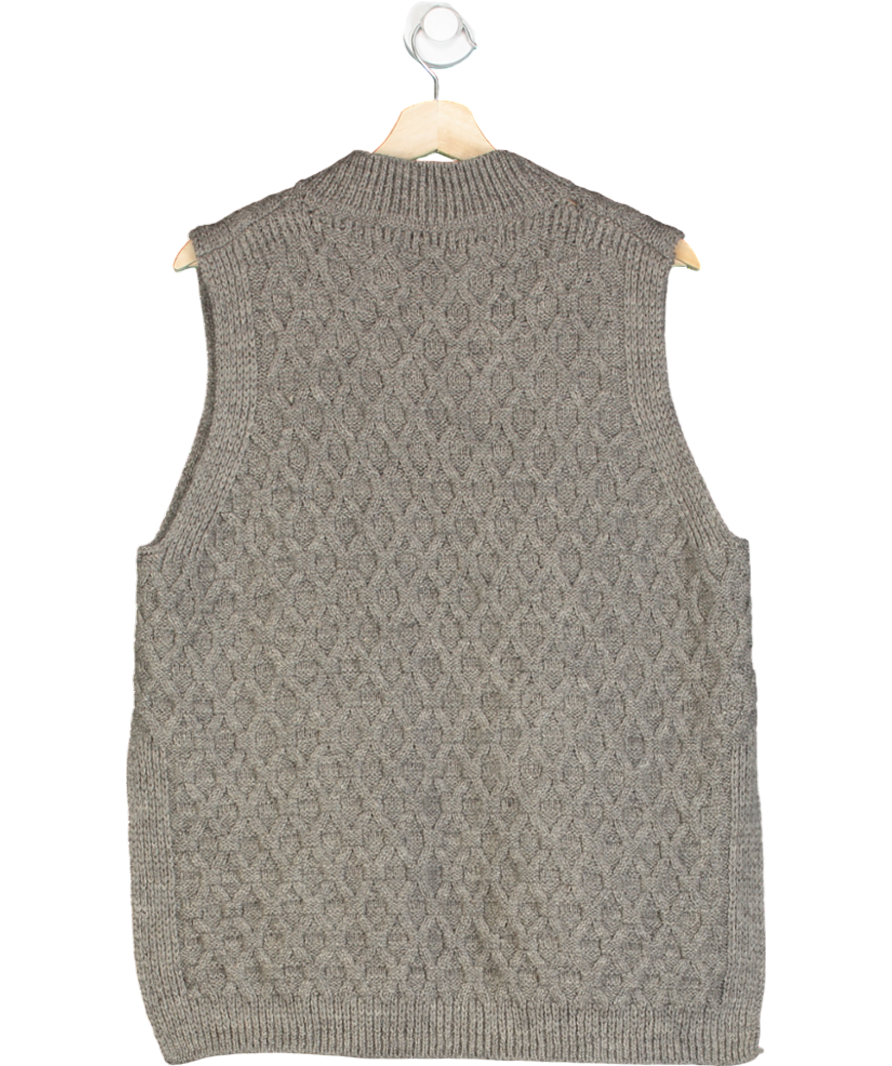 Oubas Grey The Lawson Donegal Merino Wool Vest In Stone No Size