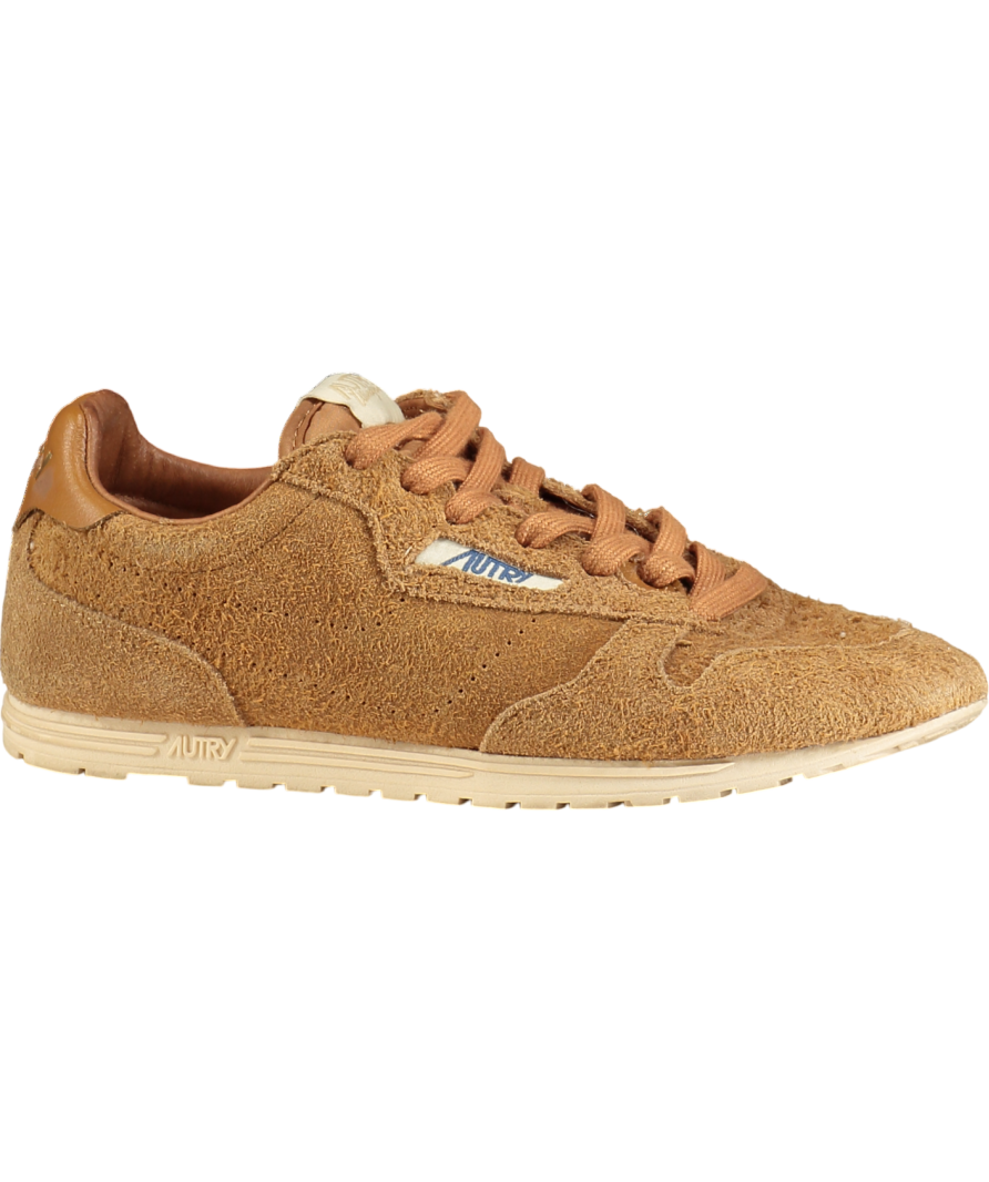 AUTRY Brown Windspin Panelled Brushed Suede Sneakers UK 5 EU 38 👠