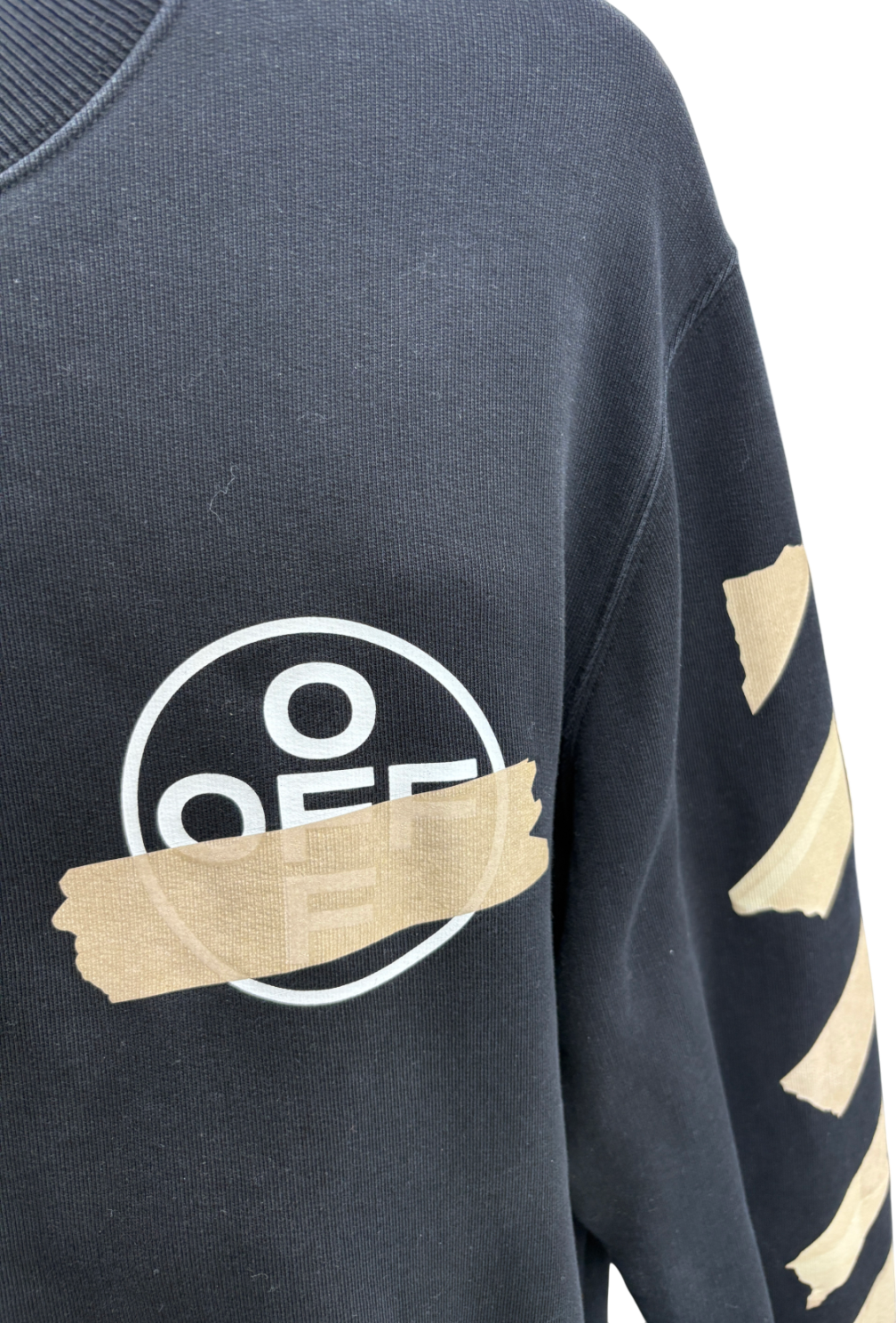 Off-White C/O Virgil Abloh Black Tape Arrows 2-piece Sweatshirt And Shorts Set UK S/M