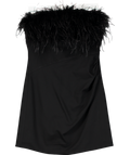 F.ILKK Black Feather Mini Dress UK 10