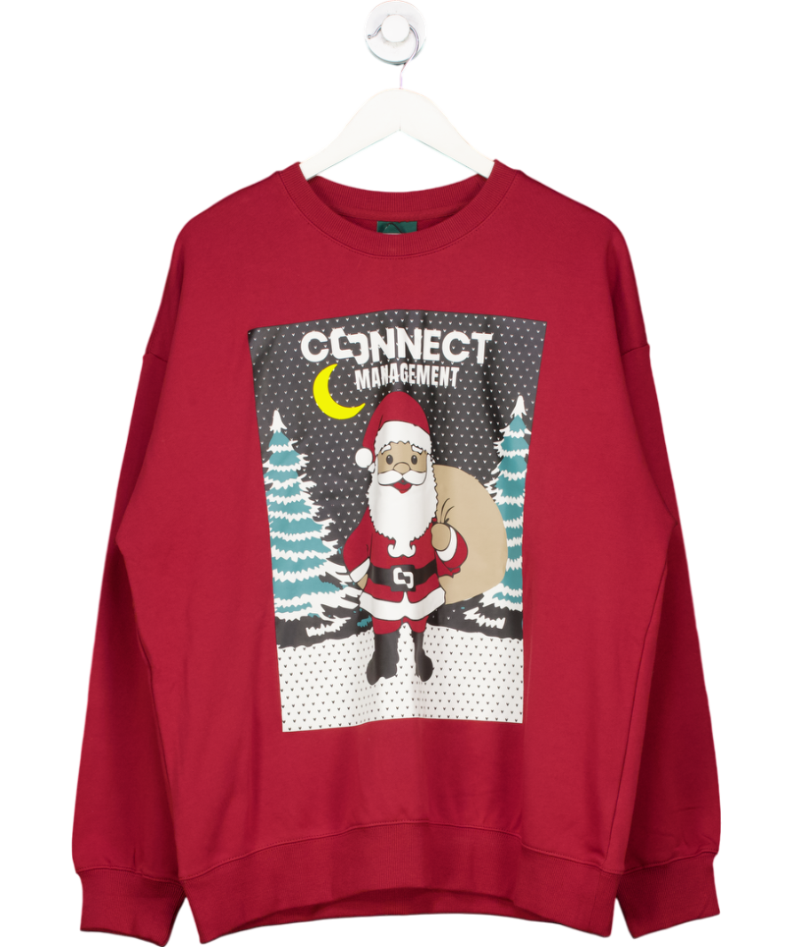 connect management Red Santa Crew-neck Sweater UK M