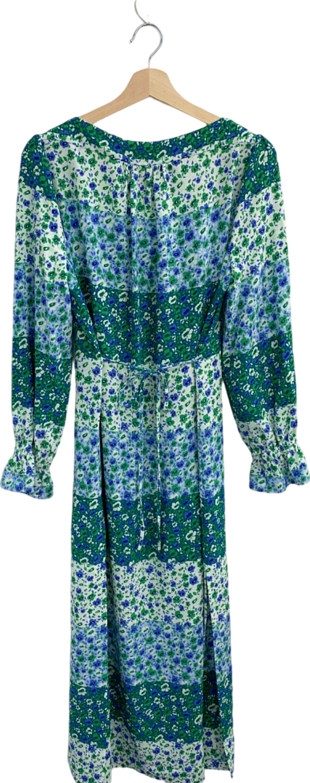 Baum Und Pferdgarten Blue Green Floral Midi Dress UK Size 10