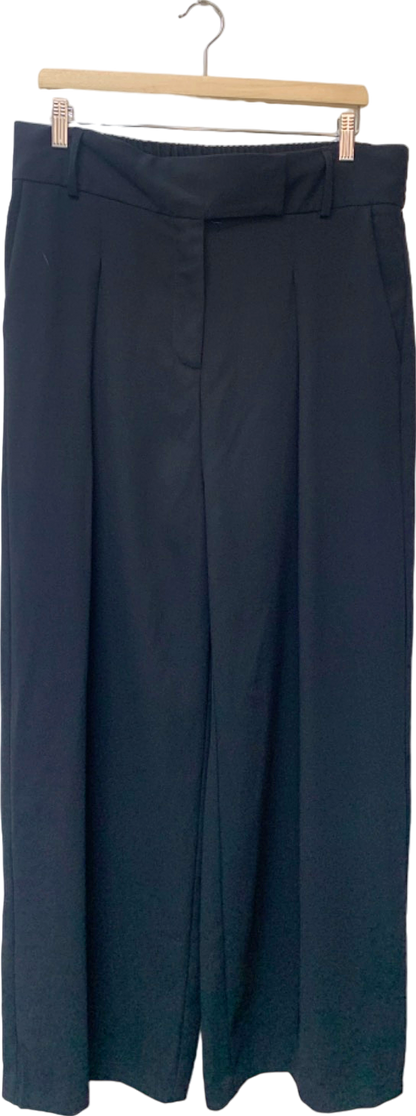 River Island Black Wide Leg Trousers UK 18