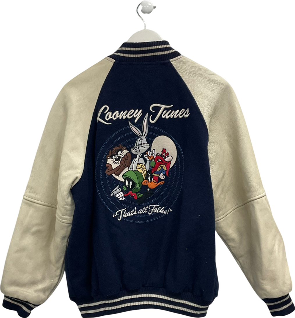 Warner Brothers Blue Looney Tunes Varsity Jacket UK S