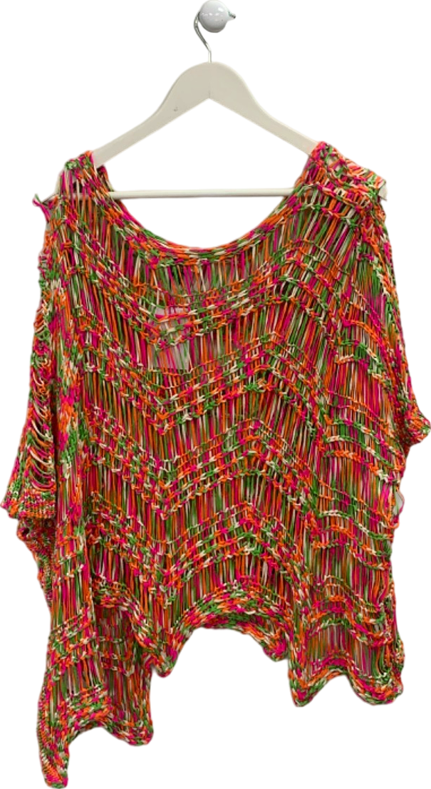 Glamify Multicolour Knit Poncho One Size