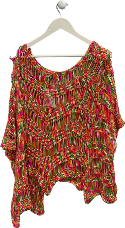 Glamify Multicolour Knit Poncho One Size