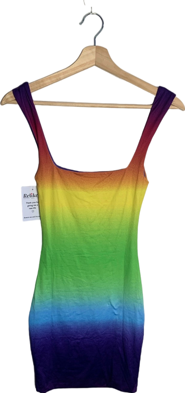 Fashion Nova Rainbow Gradient Bodycon Dress XS