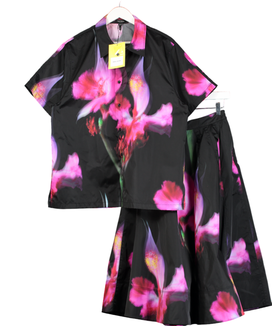 Marc Jacobs Black Abstract Print Shirt And Skirt Co-ord UK XS/S