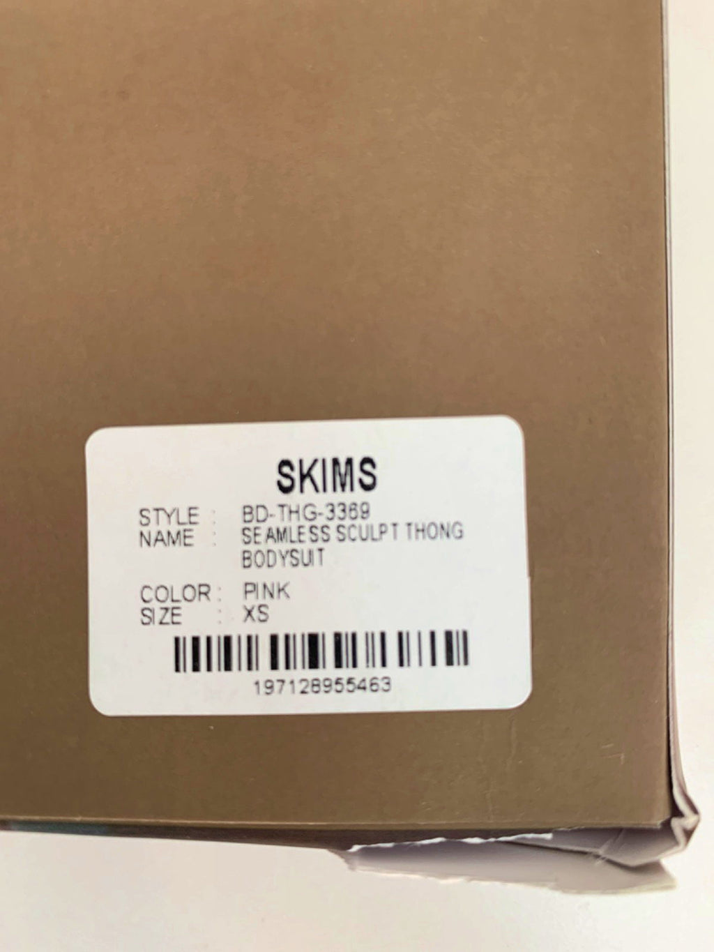 SKIMS Sugar Pink Seamless Sculpt Thong Bodysuit UK XS