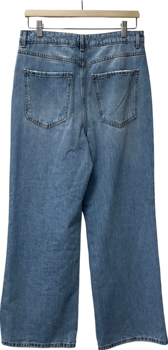 New Look Blue Wide Leg Jeans UK 12