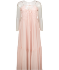 & Other Stories Pink Strappy Embroidered Maxi Dress UK 6