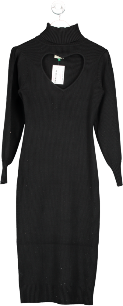 Farm Rio Heart Cutout Long Sleeve Sweater Dress UK S