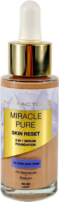 Max Factor Miracle Pure Skin Reset Serum Foundation 40-60 Light 30ml