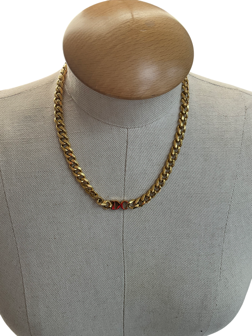 Abbott Lyon Metallic Dc Initial Interlock Choker Necklace