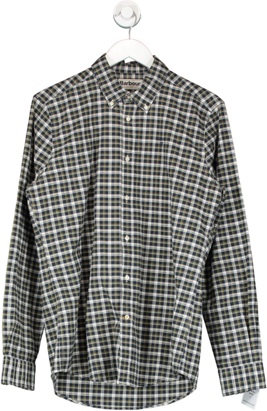 Barbour Blue Lomond Tailored Long-sleeved Shirt UK M
