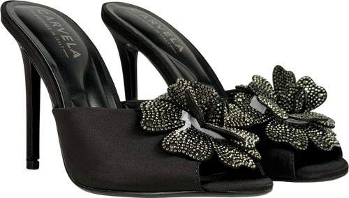 Carvela Black Fiore Mule Heel UK 6 EU 39