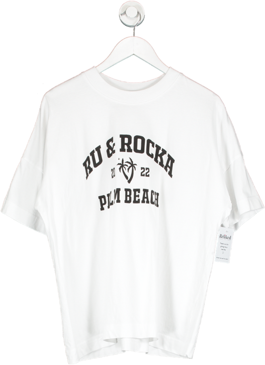 Ru & Rocker White Palm Beach Tee UK M