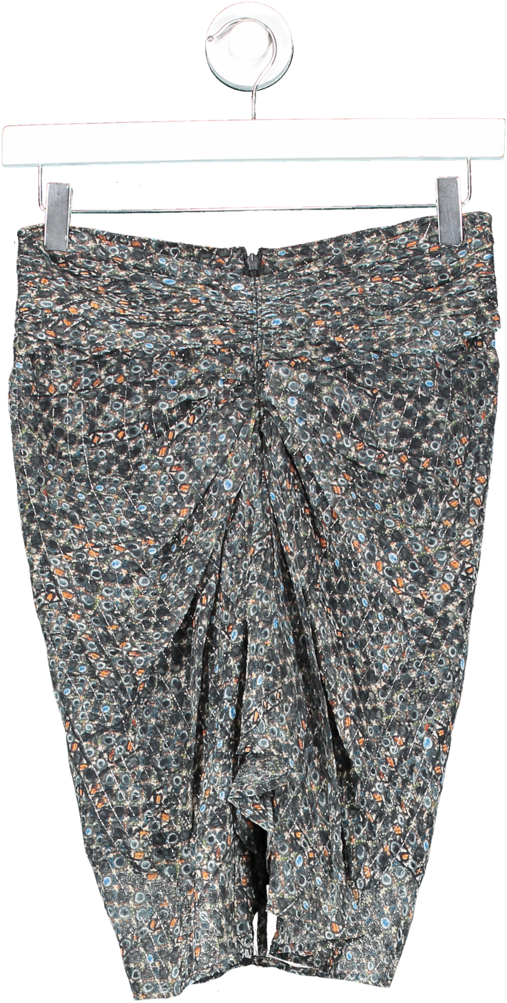 H&M x Isabel Marant Multicoloured Silk Ruche Front Mini Skirt UK 6