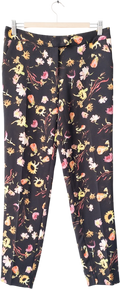 MOSCHINO Black Cheap & Chic Floral Tapered Cigarette Trouser UK 8