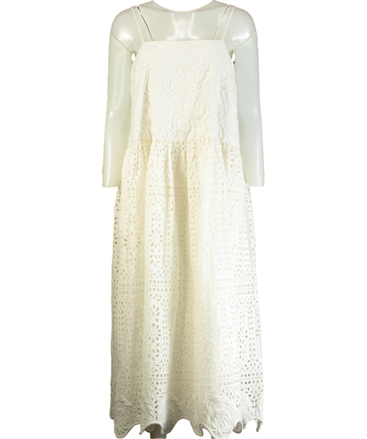 Rhode Resort White Rosa Midi Dress UK S