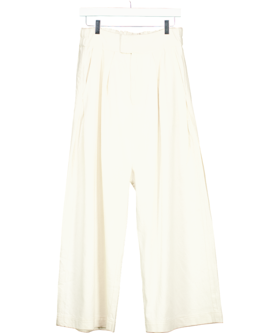 Free People Cream Cool Harbor Wide Leg Trousers UK S