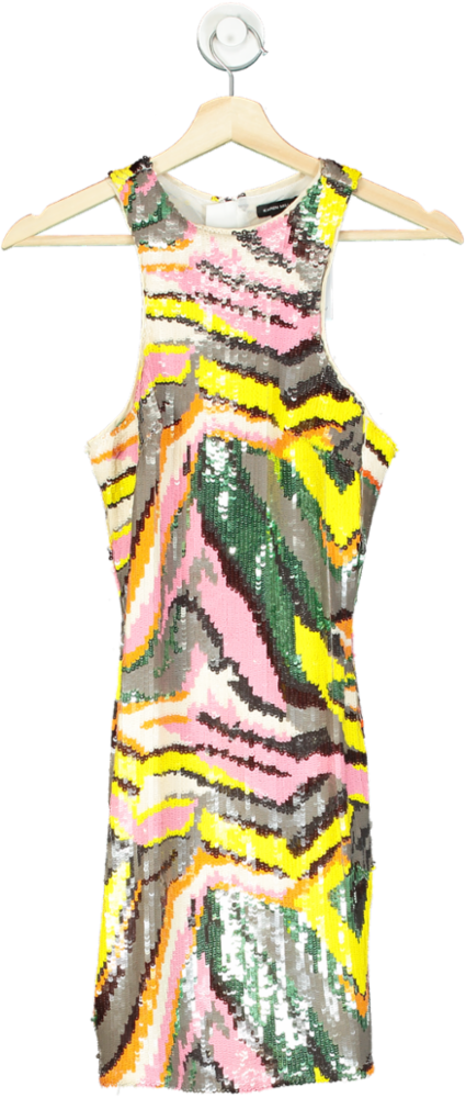 Karen Millen Multi Colour Sequin Dress UK 6