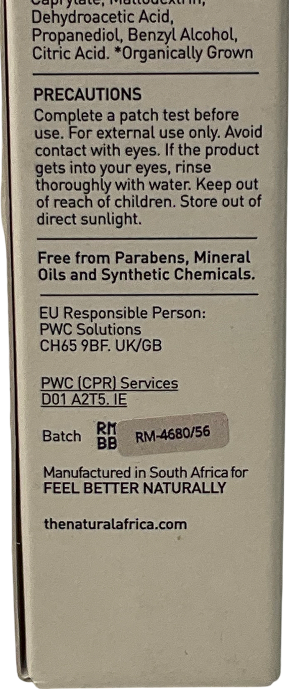 the natural africa Resurrection Moisturiser Cream 50ml