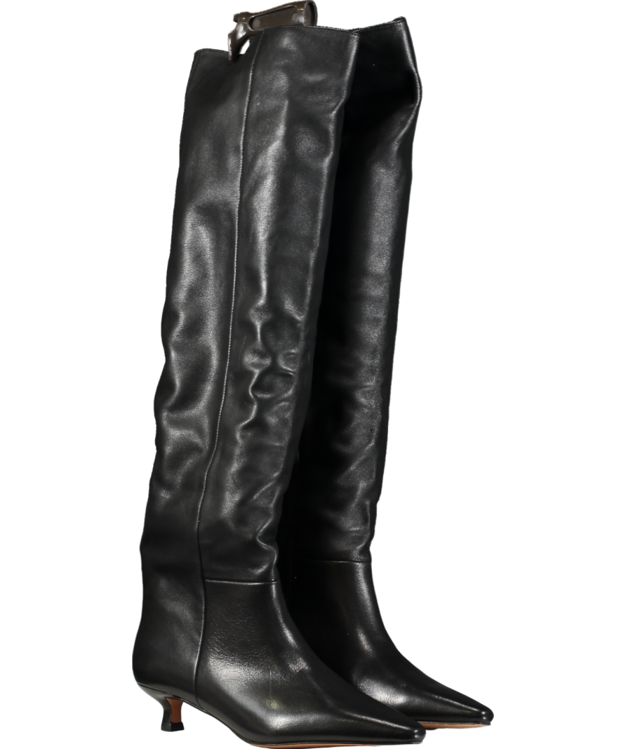 Aldo Black Muttsee Leather Knee-high Boots UK 5.5 EU 38.5 👠