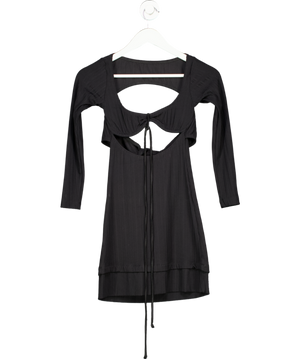 Leslie Amon Black Luna Cut Out Mini Dress UK S