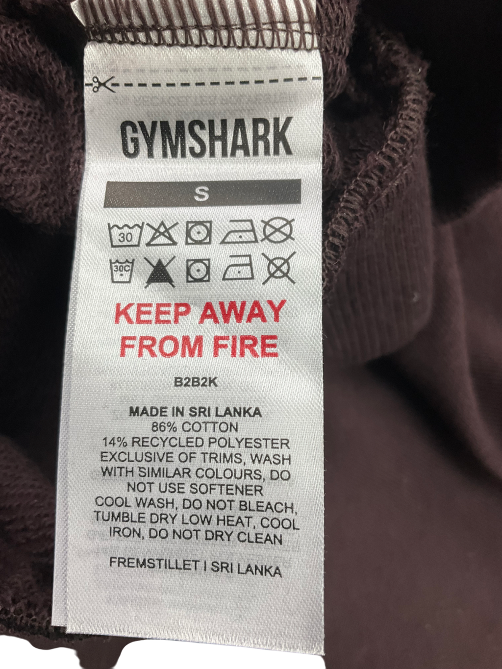 gymshark Brown Lifting Club Cropped Zip Hoodie UK S