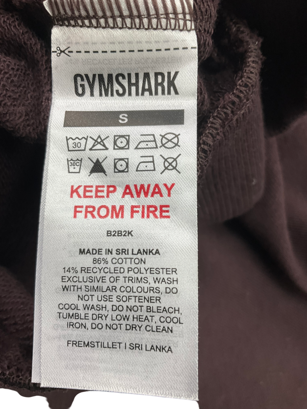 gymshark Brown Lifting Club Cropped Zip Hoodie UK S