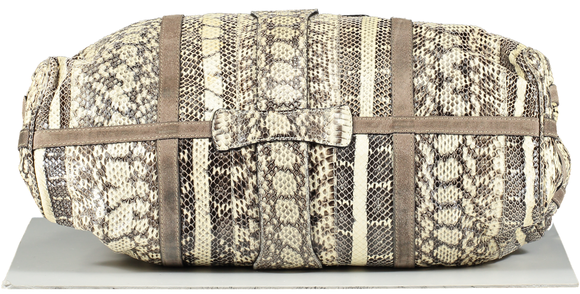 Jimmy Choo Beige Riki Snakeskin Hobo Handbag