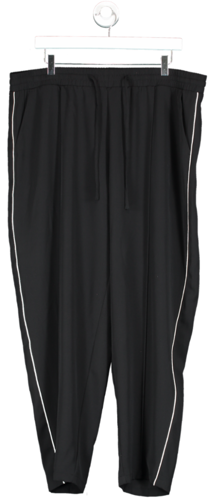 John Lewis Black Side Stripe Trousers UK 18