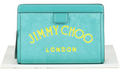 Jimmy Choo Blue Varenne Pouch Clutch Bag Malibu/gold BNWT